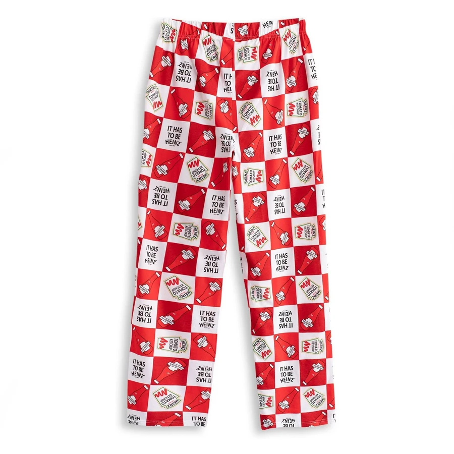 Pantalones de pijama de salón para niños y adultos con estampado integral de Ketchup rojo Heinz, trajes familiares a juego, verano, secado rápido, elegante y ligero