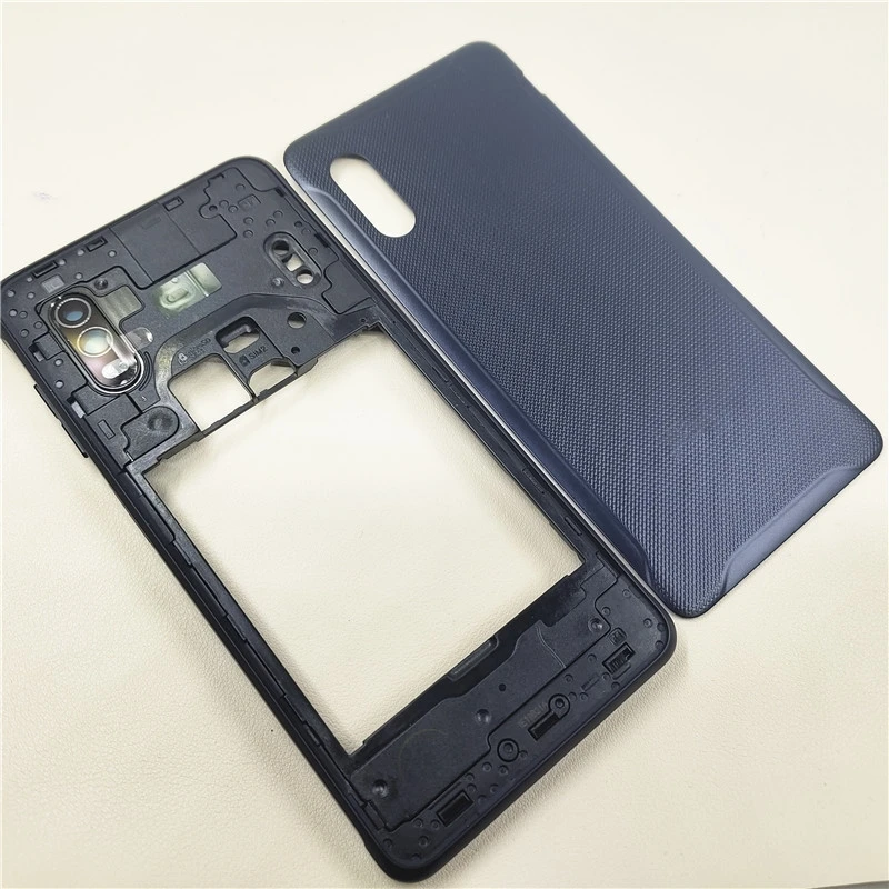 For Samsung Galaxy Xcover Pro SM-G715 Housing Middle Frame Side Buttons + Battery Back Cover Replacement Repair Parts