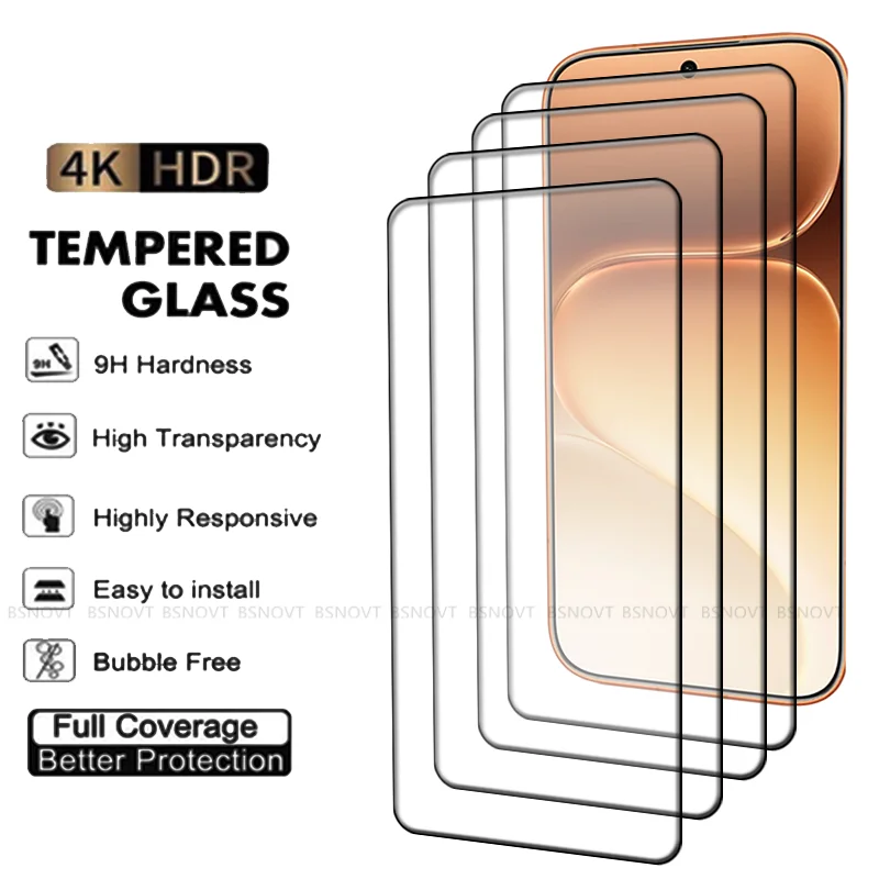 

1/2/3/4PCS For Honor 600 Glass Huawei Honor 600 Tempered Glass Protective Full Cover Glue HD 9H Screen Protector For Honor 600