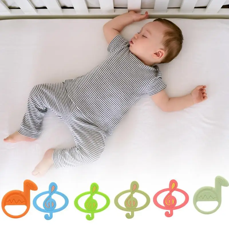 Baby Teether Toys Musical Note Shape Teething Toys Silicone Teether Toys Toddler Teether Baby Toys For Thanksgiving Christmas