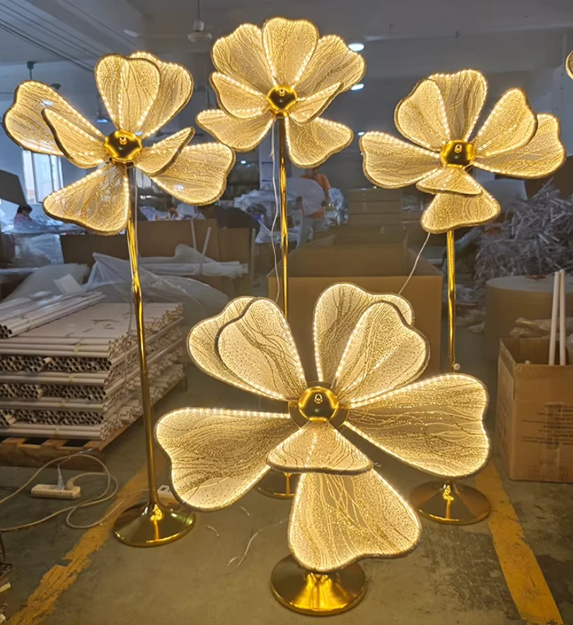 

Светодиодный светящийся в темноте цветок пиона, руководство для свадебного прохода, водонепроницаемое украшение для сцены, свадебный реквизит в форме лепестка.