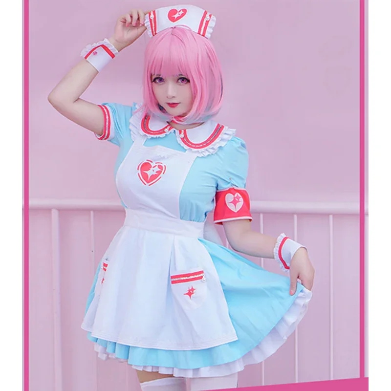 Anime The Idolmaster Cinderella Girls Yumemi Riamu Cosplay Costume Maid Dress Halloween Carnival Clothing Custom Made