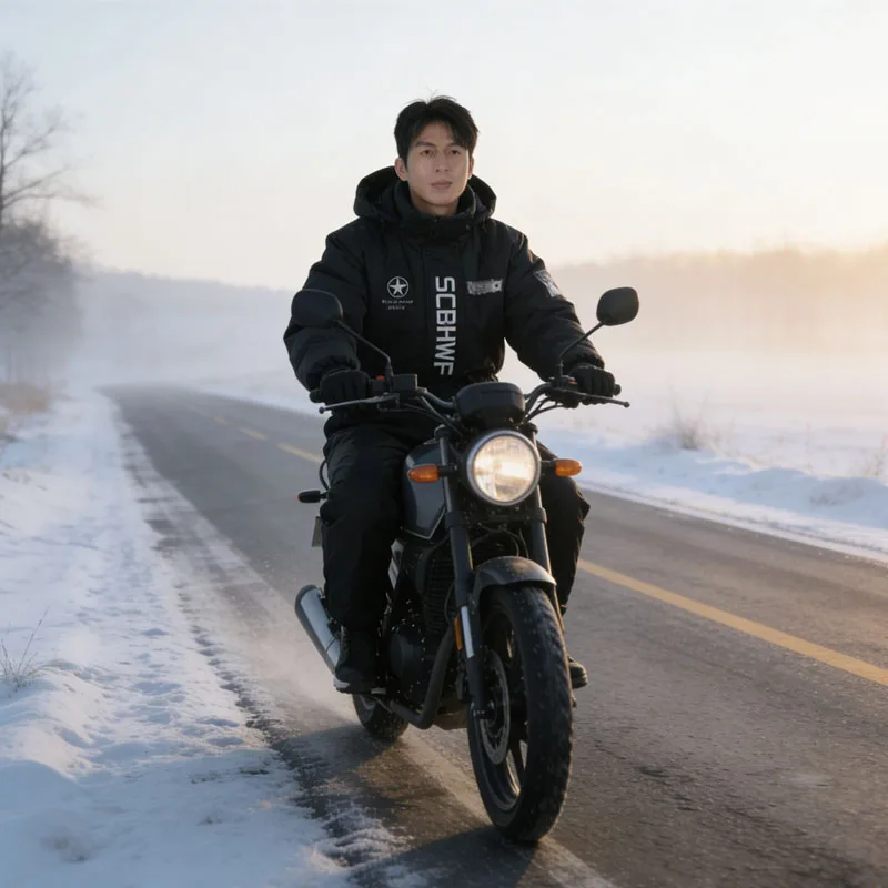 Winter Waterproof Motorcycle Ski Suit Thick Fleece Jumpsuit Jackets Clothes Cold Resistant Cycling Riding Accessories Men Women