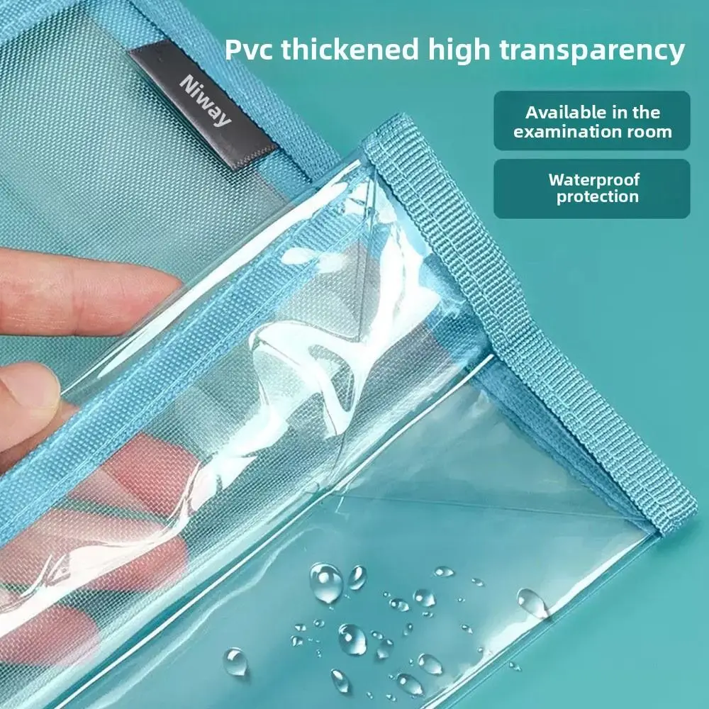 

Zipper Style Transparent File Bag Transparent Material Double-layer Design Exam Specific Bag Waterproof Feature Handbag Style