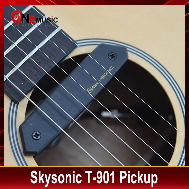 

SkySonic Preamp System T-901 Piezo Pickup Volume 81-98mm Guitar Pick Holder with Sound Hole