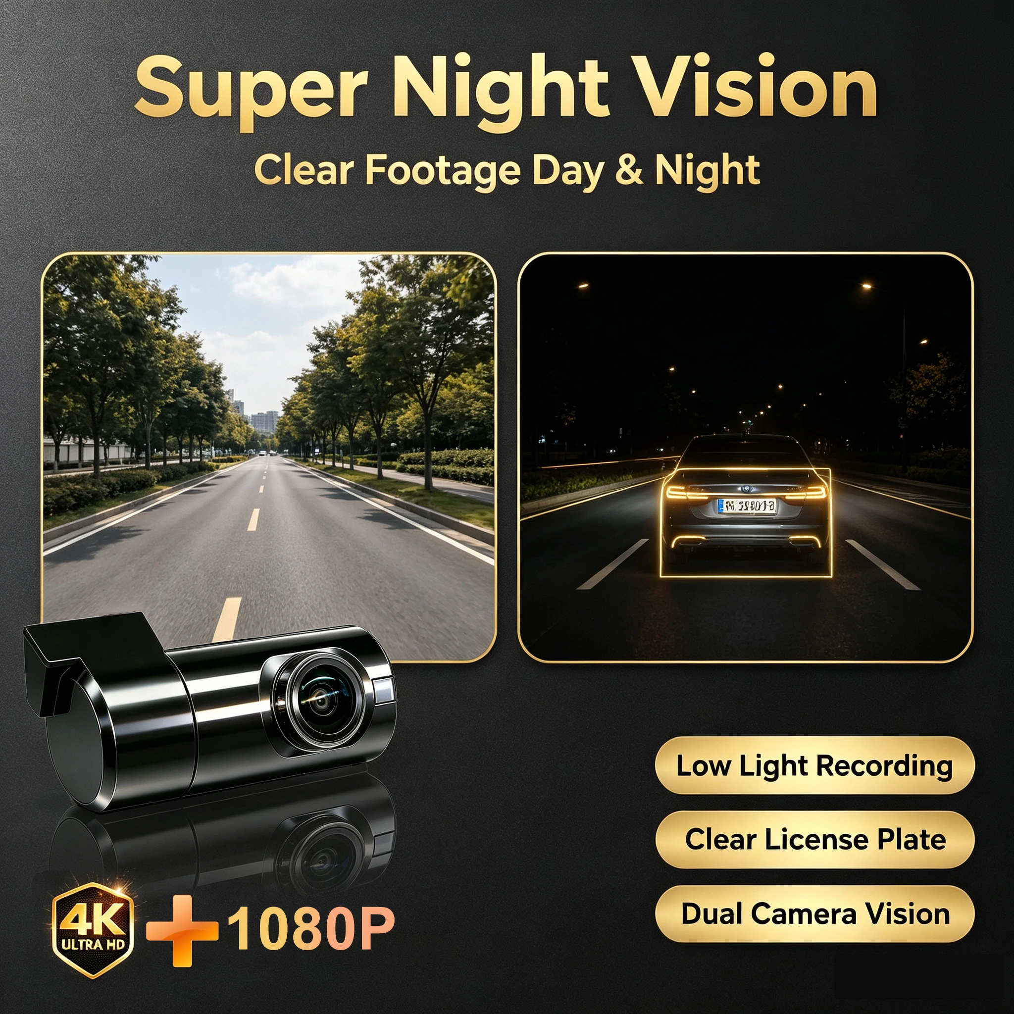 4K Dash Camera For Land Rover Range Rover / Range Rover Sport / Range Rover Evoque / For Jaguar F-TYPE 2012-2016, OEM Car DVR