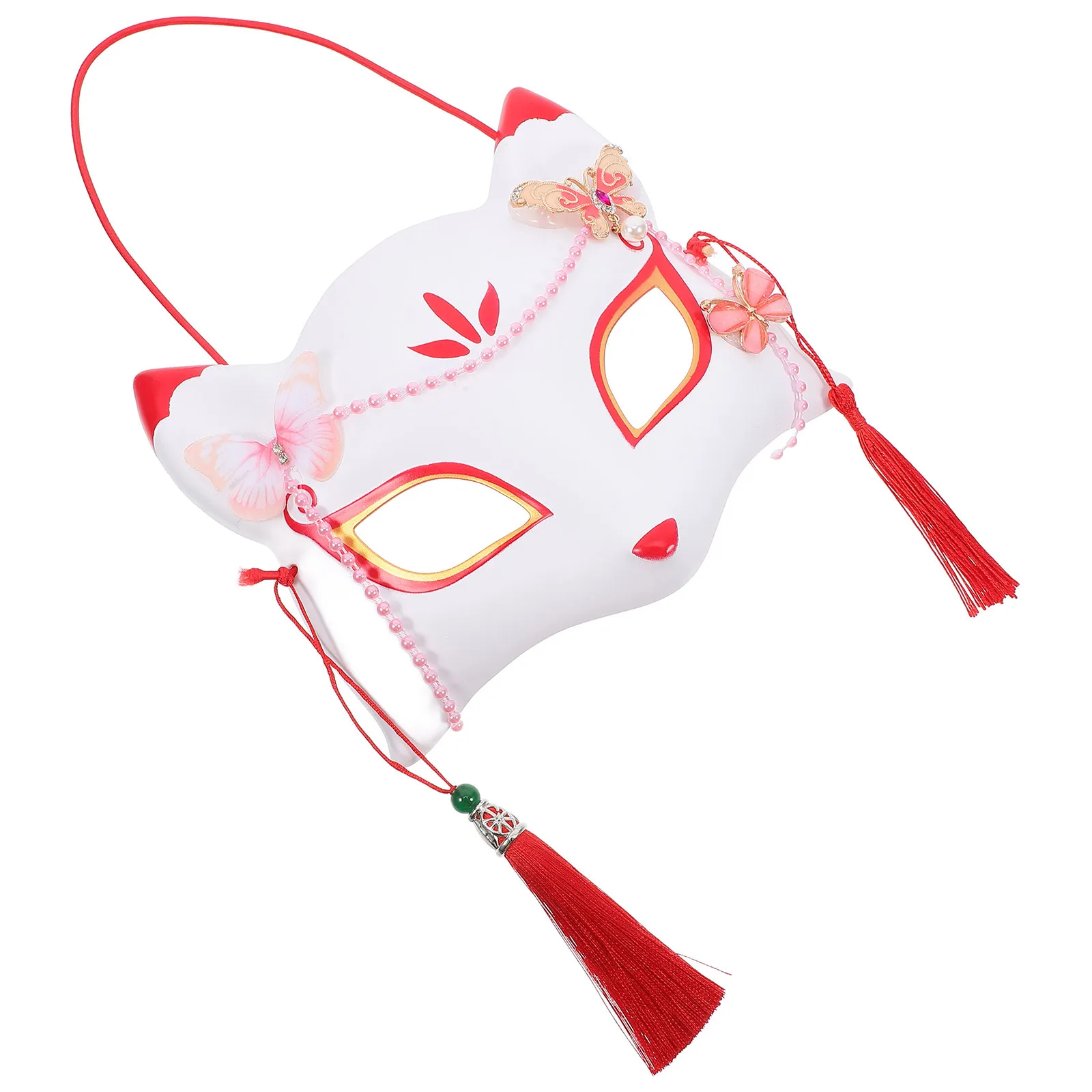 

Fox Half Face Mask ABS Material Halloween Cosplay Party Decorative Animal Mask Unique Masquerade Costume Party Accessories