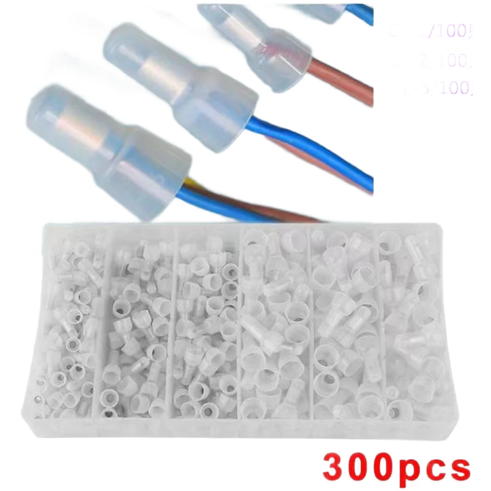 300pcs Crimping Covers for CE Series Electrical Wire Connectors Clear Plastic Insulated Wire Connector Cover Multiple Sizes