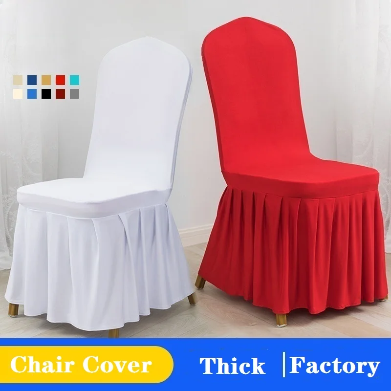 

Chair Cover Wedding Standard White Chair Covers Spandex Stretch Slipcover for Hotel Restaurant Banquet Dining Party Wholesale