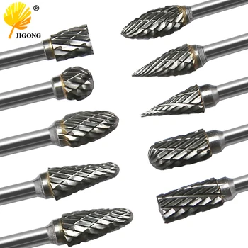1 stks Rotary Cutter Bestand Wolfraamcarbide Braam 3x6mm Schacht Roterende Bramen Snijden Grinder Bit Metaalbewerking Frezen CNC Tool