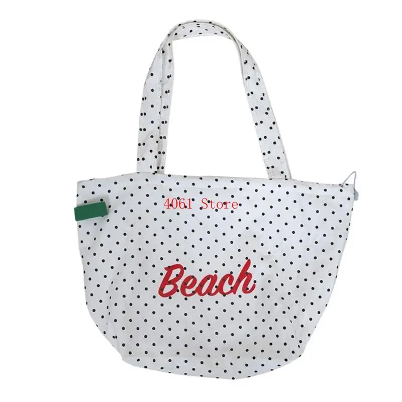 

Женская сумка в горошек, модная сумка для покупок, сумка для подмышек с принтом букв