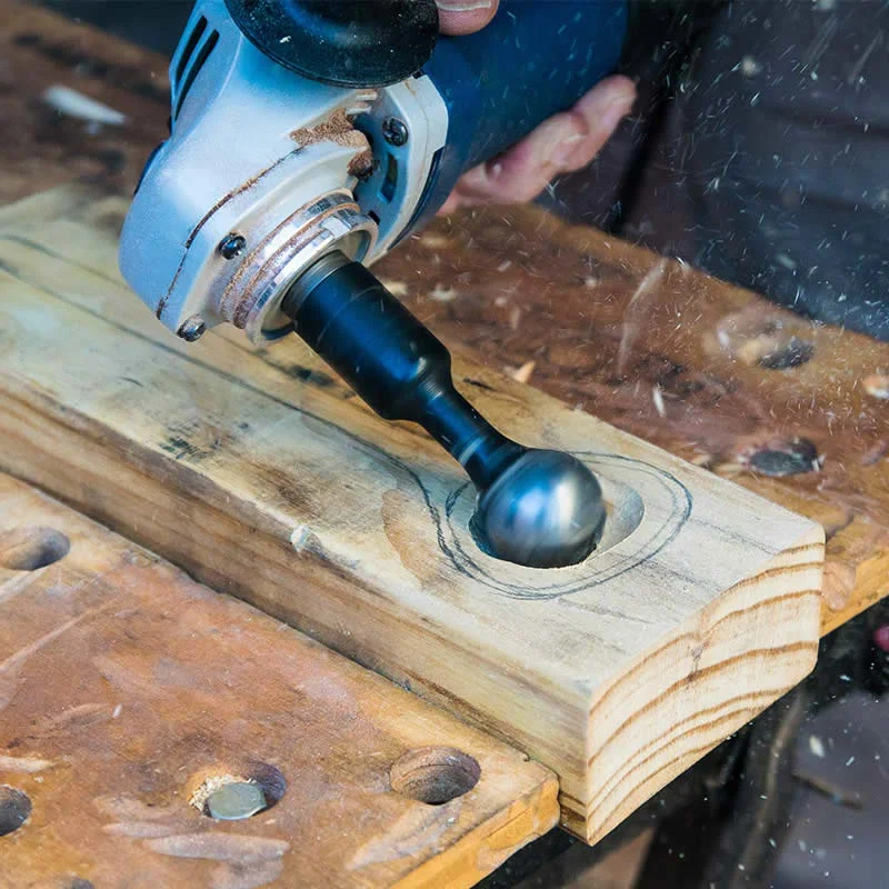 10mm/14mm Ball Gouge sferyczne wrzeciona w kształcie drewna Gouge moc rzeźba załącznik do szlifierki kątowej drewniane rowek narzędzia do rzeźbienia