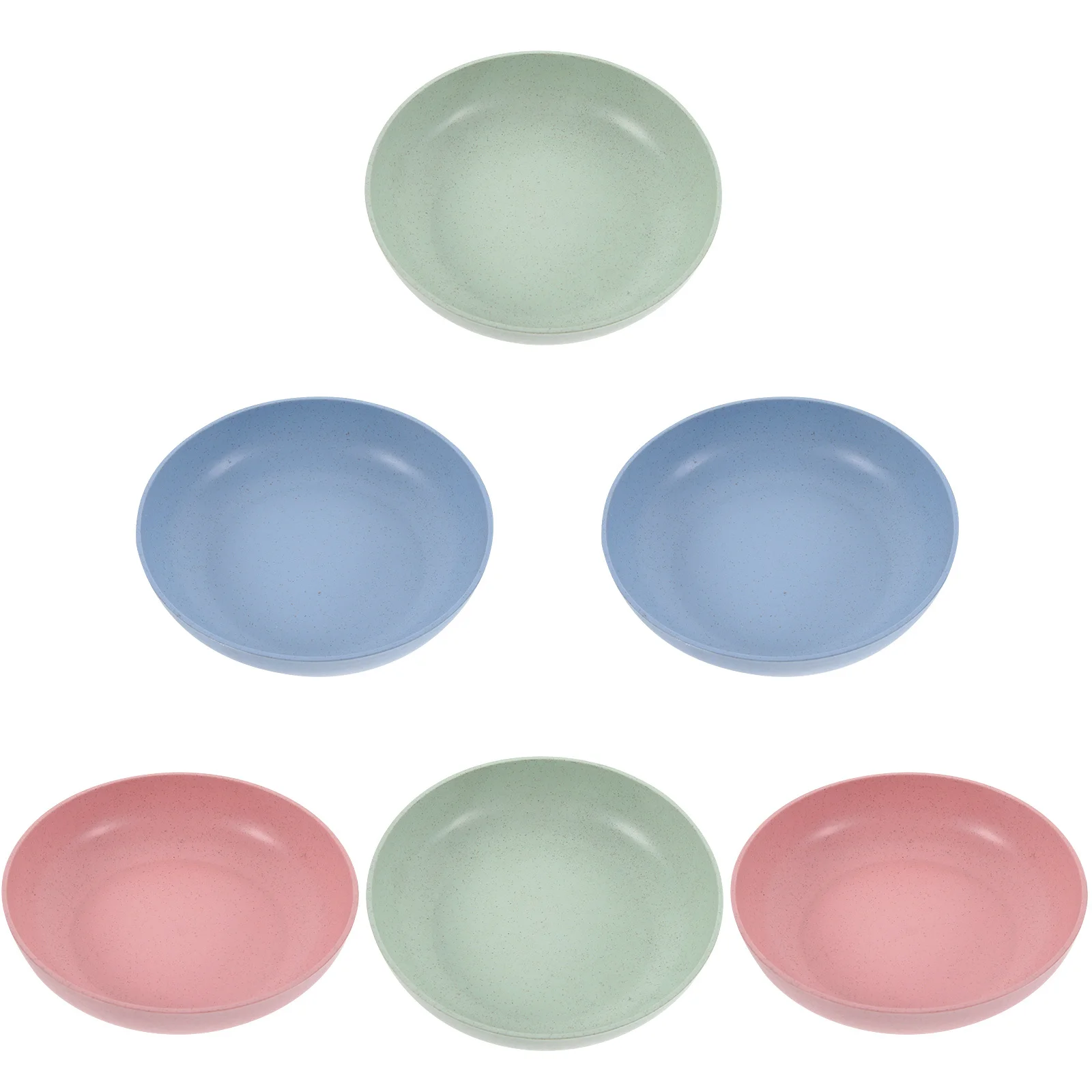 

6Pcs Cat Feeding Bowls Plastic Wide Design Non-Slip Base Practical Anti-Vomiting Bowls for Small Cats Indoor Pets