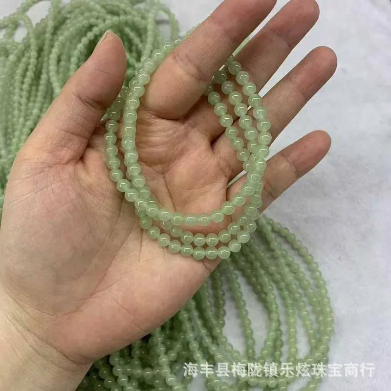 Qinghai And Hotan Jade In Color, Multi-Loop Bracelet