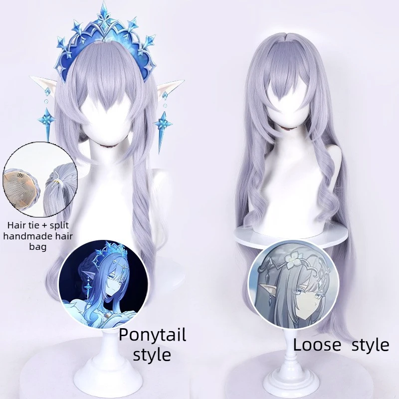Genshin Impact Anastasya Die Zarein Cosplay-Perücke Pferdeschwanz Lose Perücke