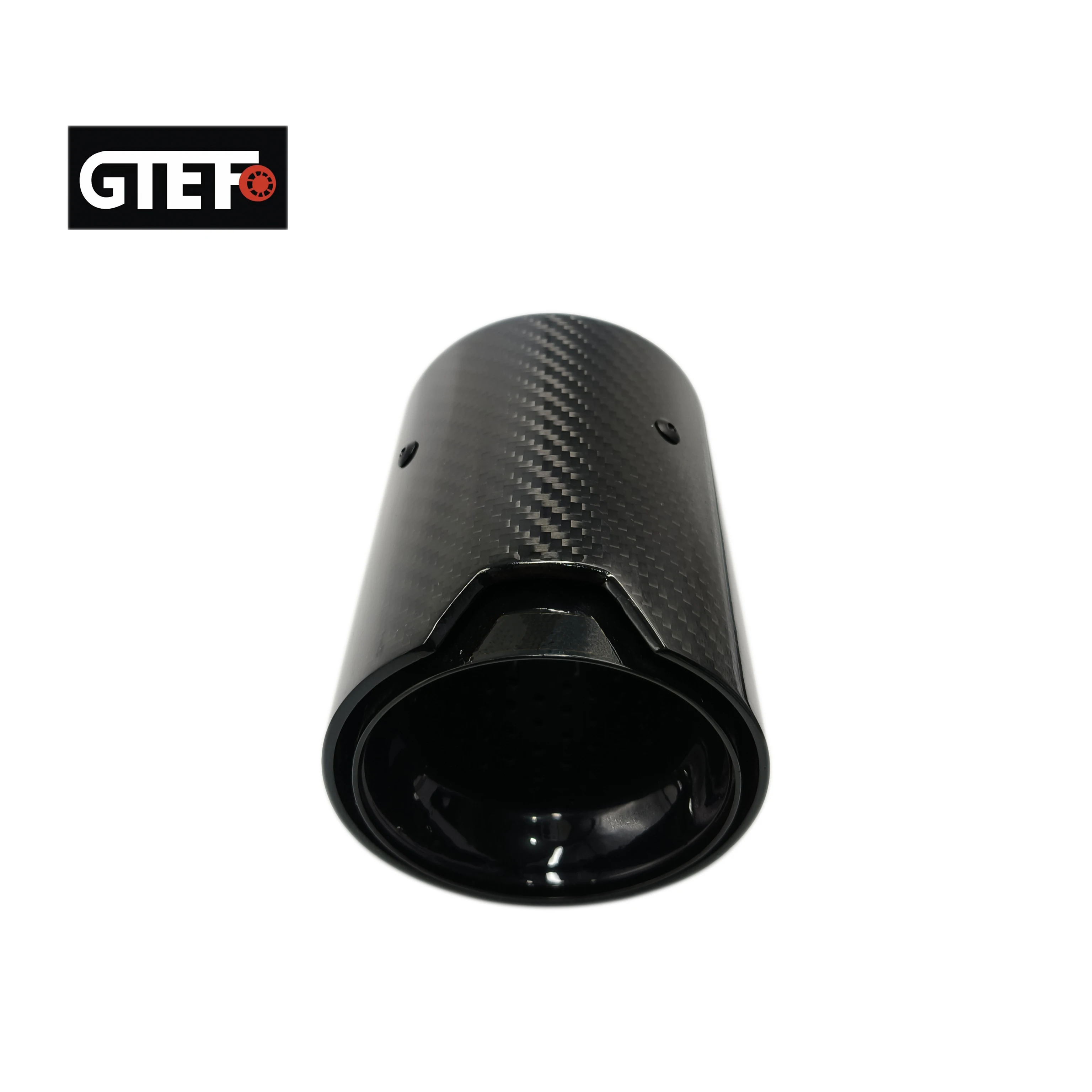 GTEFO 1pc Glossy Black Sprayed Carbon Fiber Exhaust Tip For BMW F30 M335i M340i F32 F33 F36 M435i M440i M Performance Tail Pipe