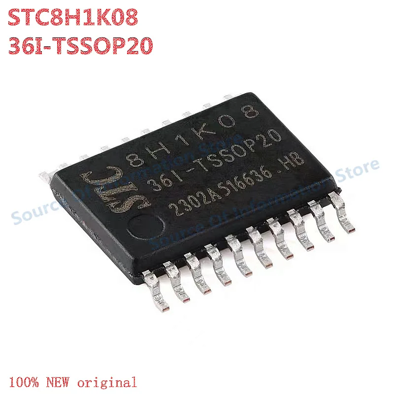 20Pcs STC8H1K08-36I-TSSOP20 Microcontroller MCU 100% New