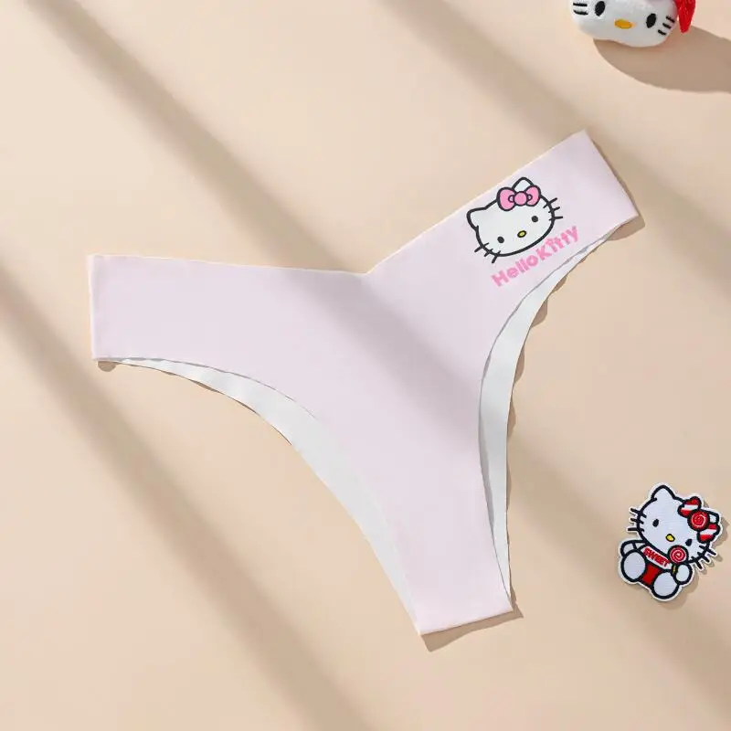 Hello Kitty Cute Underwear Low Waist Kawaii Anime Kuromi Girl Underwear Bow T Pants Women Accessories Holiday Gift