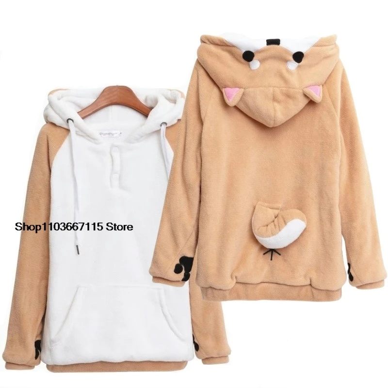 Totoro cosplay sweater Kawaii Hoodie Sweatshirt My Neighbor Coat Fleece Overcoat With Ears Harajuku Cute Jackets Christmas gifts