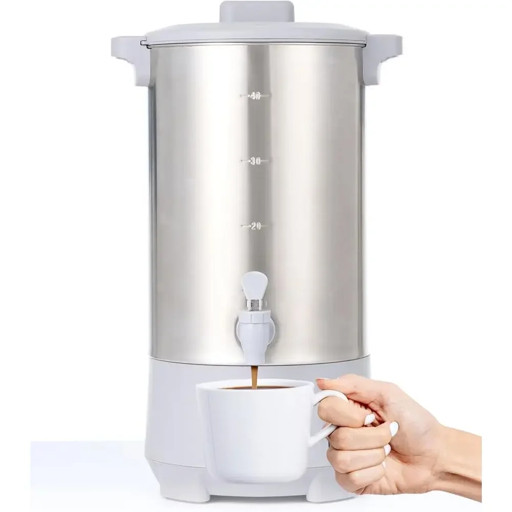

6L Commercial Grade Stainless Steel Coffee Urn with Removable Filter, Easy Cleaning, Ideal for Catering and Beverage Dispensing