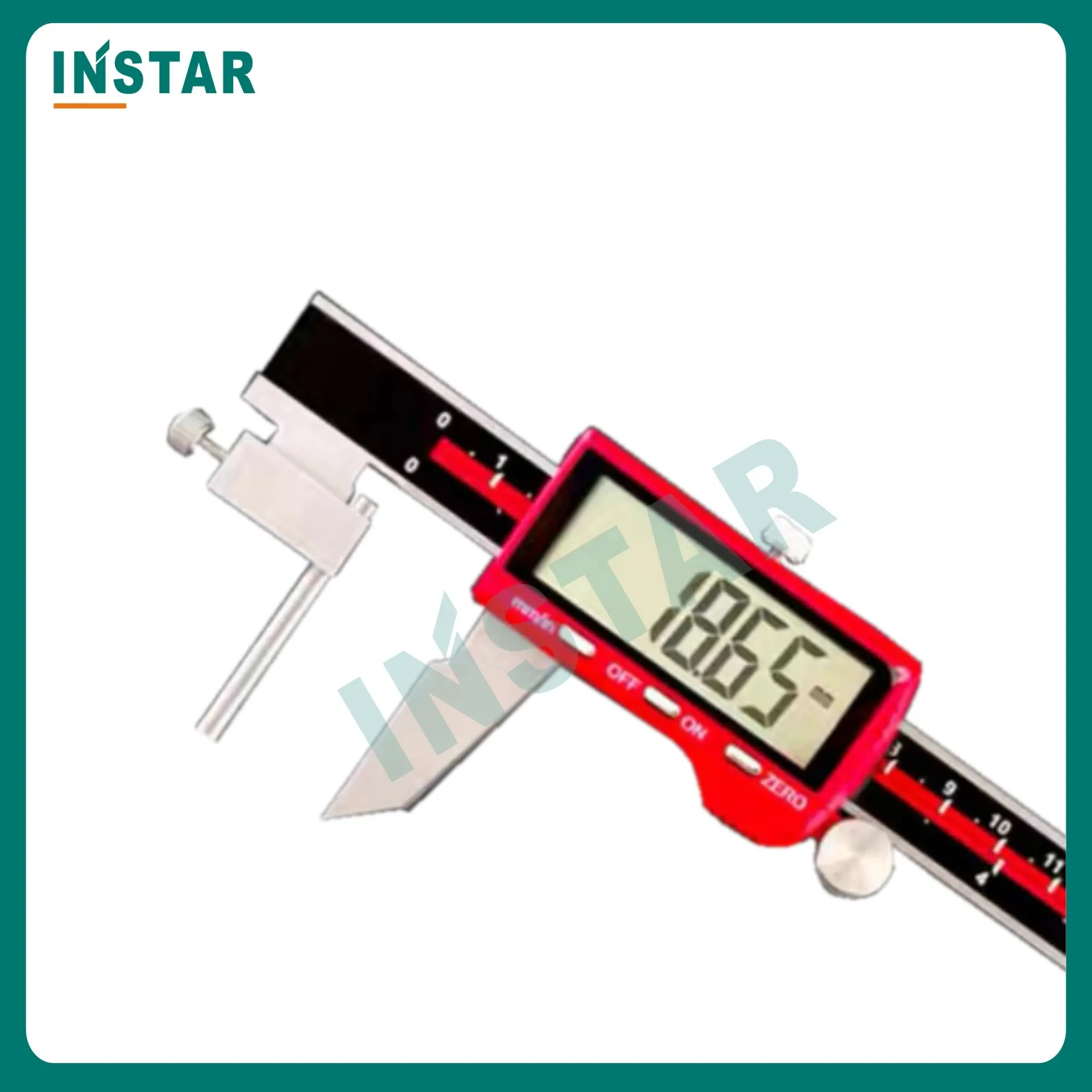 Aço inoxidável Instar Tubo Digital Caliper, Qualidade Industrial, Grau DIN, Rod, 4mm, 0-150mm x 0.01mm