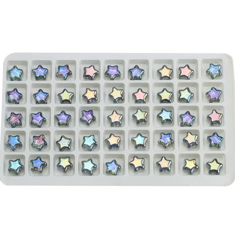 Star-shaped Glass Beads for Jewelry Making Colorful Glass Star Beads Versatile Diy Jewelry Making Crafts for Keychains