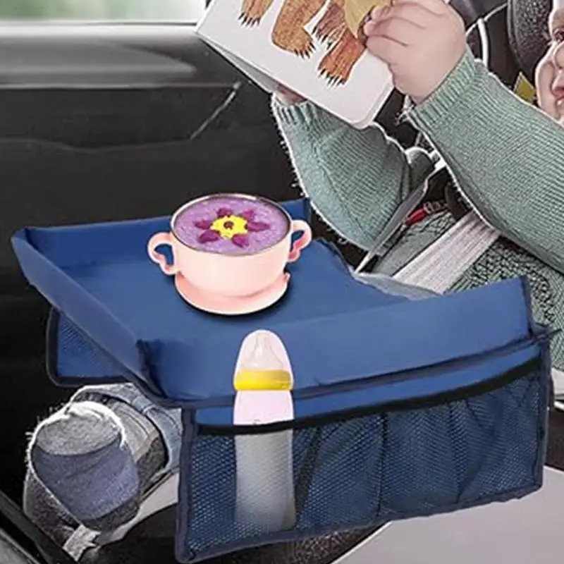 Folding Kids Travel Car Seat Tray Portable Child Vehicle Table Road Trip Auto Back Seat Table Car Interior Accessories