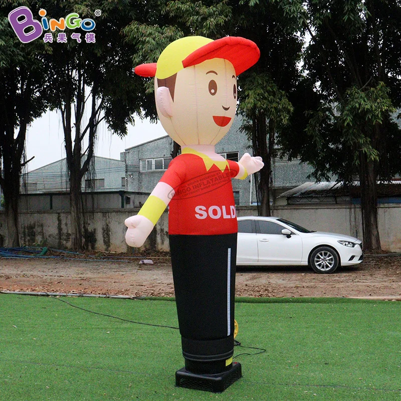 2.7 Meters High (8.8ft) Advertising Inflatable Hand-Waving Boy Inflatable Car Wash Boy Model For Store AD/Decoration