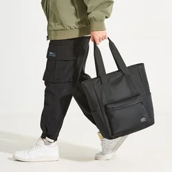 Men's One Shoulder Casual Bag Large Capacity men's and Women's Handbags Simple Tote Bags Waterproof Black Underarm bag 가방 bolsos