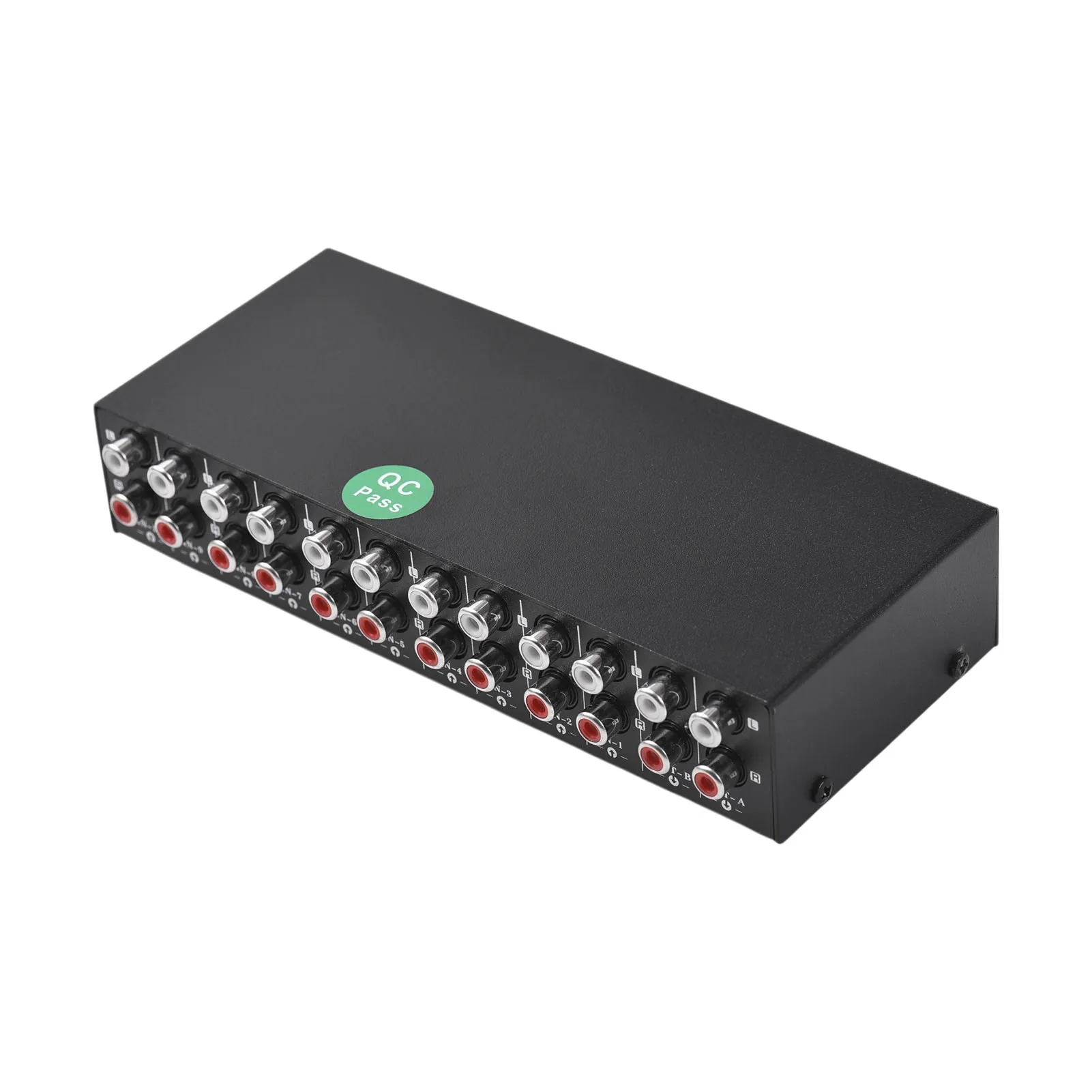 

LYNEPAUAIO RCA Audio Video Switcher Selector 10 in 2 Out Or 2 in 10 Out Audio Frequency Signal Select Shift Device for TV Audio