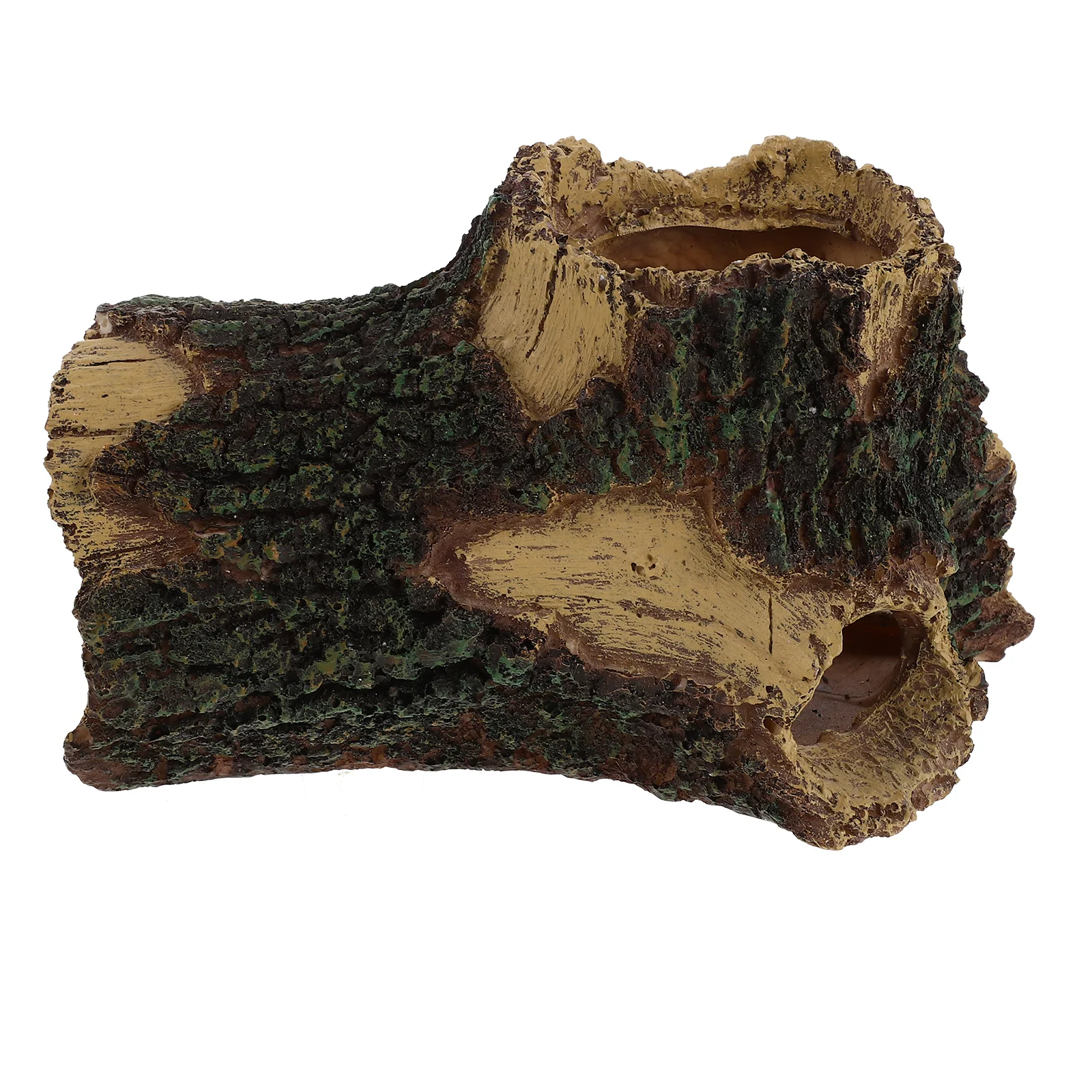 

Resin Aquarium Tree Root Decor: Hollow Fish Tank Cave Ornament - Faux Log Stump for Shrimp Turtle Hideout - Large Artificial