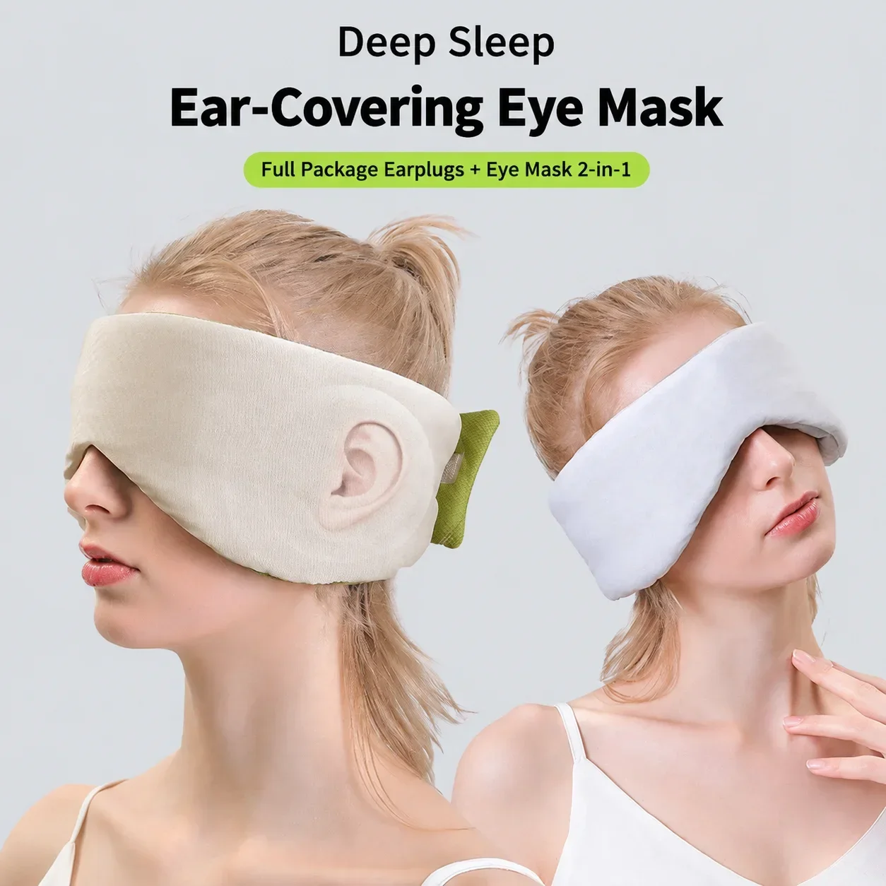 Dual-Sensation Hot Cold Space Capsule Sleep Eye Mask Full Coverage Noise Reduction Eye Cover for Office Travel Nap
