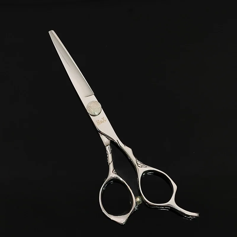 凸型エッジ55インチローズ彫刻人間工学ハンドルヘアカットシザーsw-01日本製鋼理髪シザー