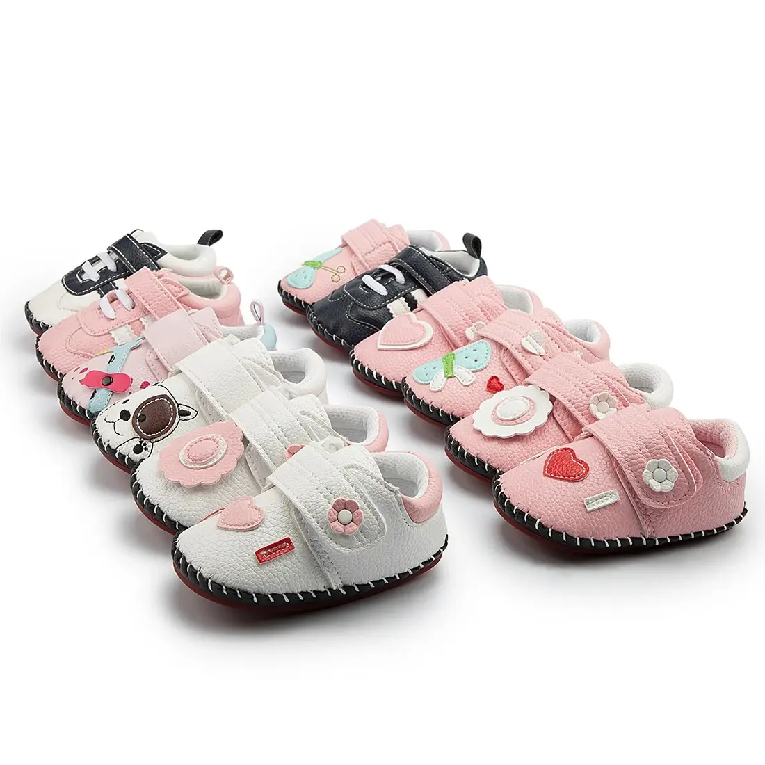 

Meckior/Обувь для новорожденных; Повседневная обувь с рисунком медведя и оленя; Нескользящая резиновая подошва; Обувь для маленьких мальчиков и девочек; Обувь для первых шагов