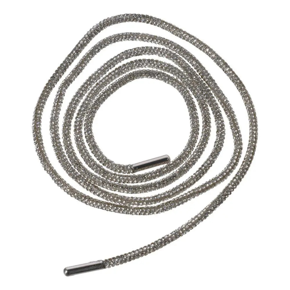 

Rhinestone Glitter Laces Rhinestone Rope 120cm 100cm Rhinestone Glitter Rope White Bling Shiny Round Shoe Laces