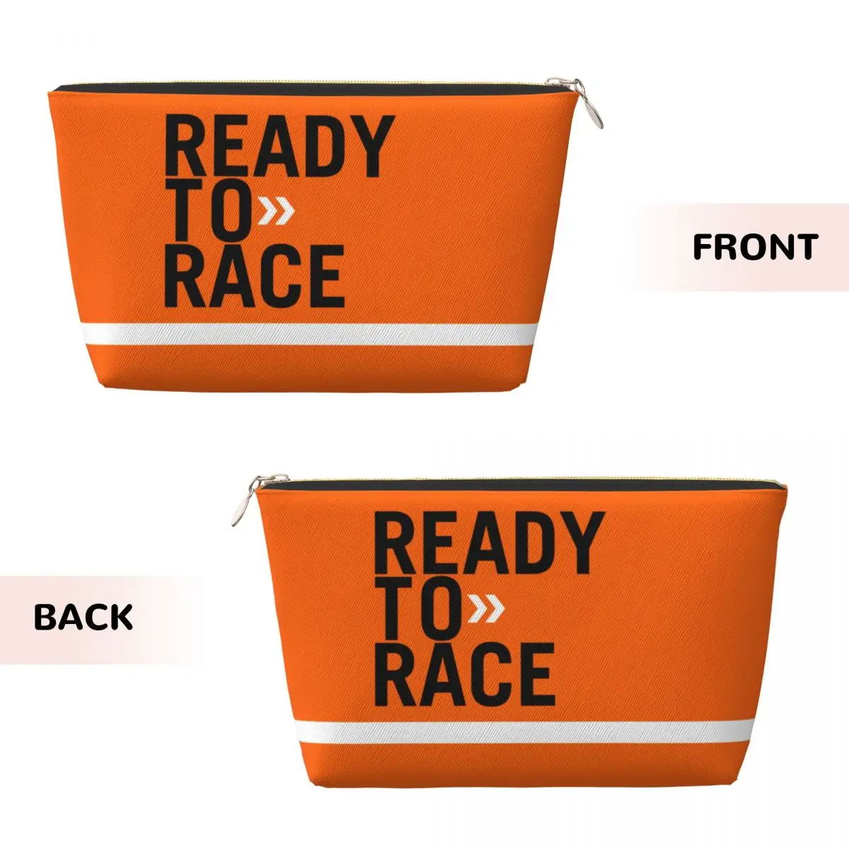 Custom Ready To Race Cosmetic Bag Women Large Capacity Motorcycle Rider Racing Sport Makeup Case Beauty Storage Toiletry Bags