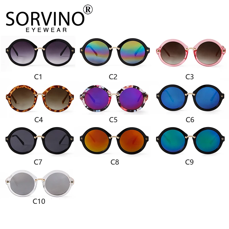 Fashion Retro Round Sunglasses Women 2021 Designer New Big Frame Purple Gradient Lenses Trendy Colorful Shades Glasses For Men