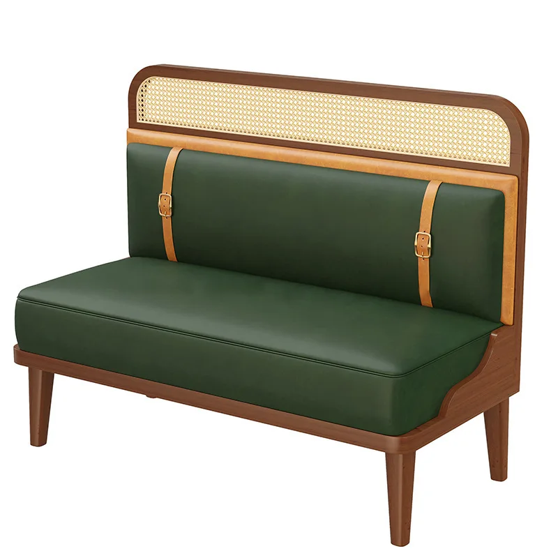 Simple dining chair ins rattan dining table back chair restaurant restaurant sofa seat
