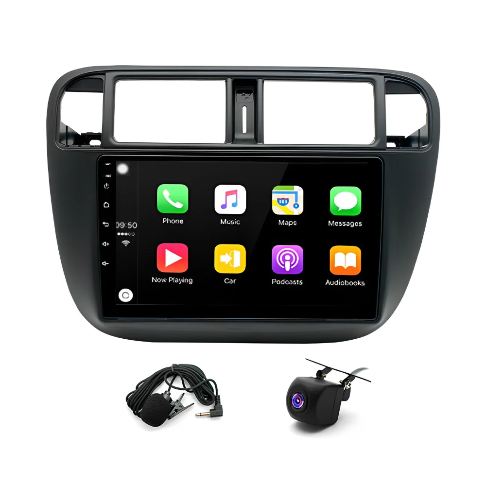 Vehicle Navigation 9 Inches Android 13 Stereo Radio GPS FM Compatible for 1995-2000 Honda Civic Wireless Carplay 2G + 32GB