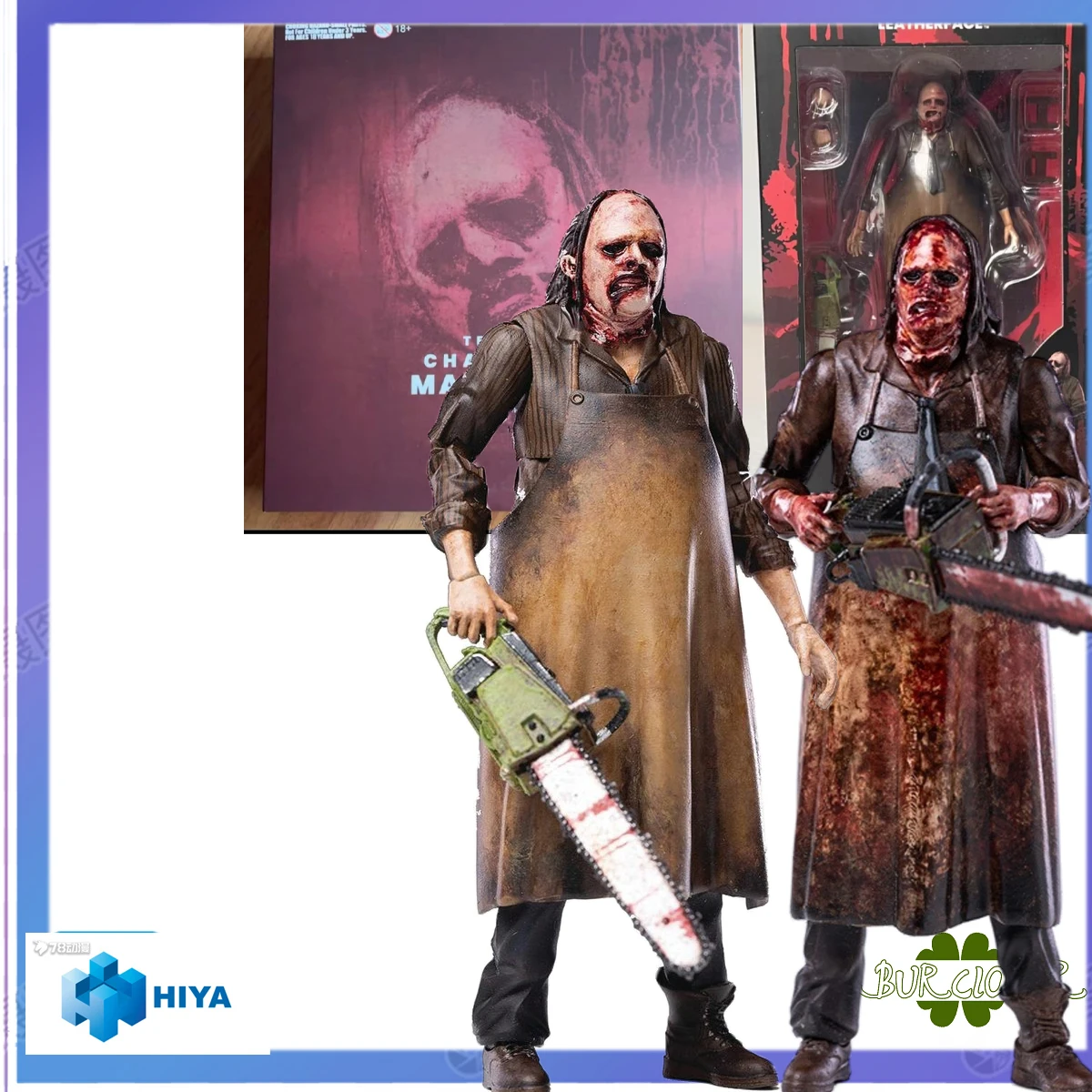 

HIYA TOYS GENUINE ORIGINAL HIYA FILM SERIES TEXAS CHAINSAW MASSACRE (2022) LEATHERFACE MASSACRE EDITION Action Figure Toys
