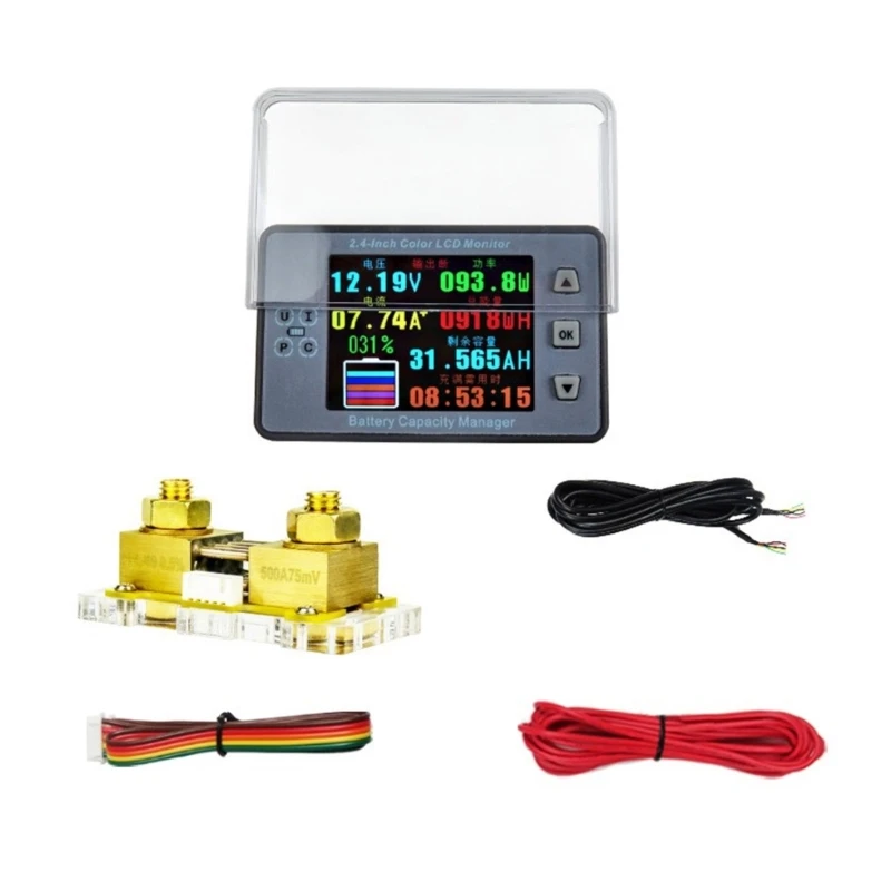 Indikator Kapasitas Baterai 8-100V, Penguji Tegangan Persentase Baterai Lithium Asam Timbal Detektor Kuantitas Listrik Dropship