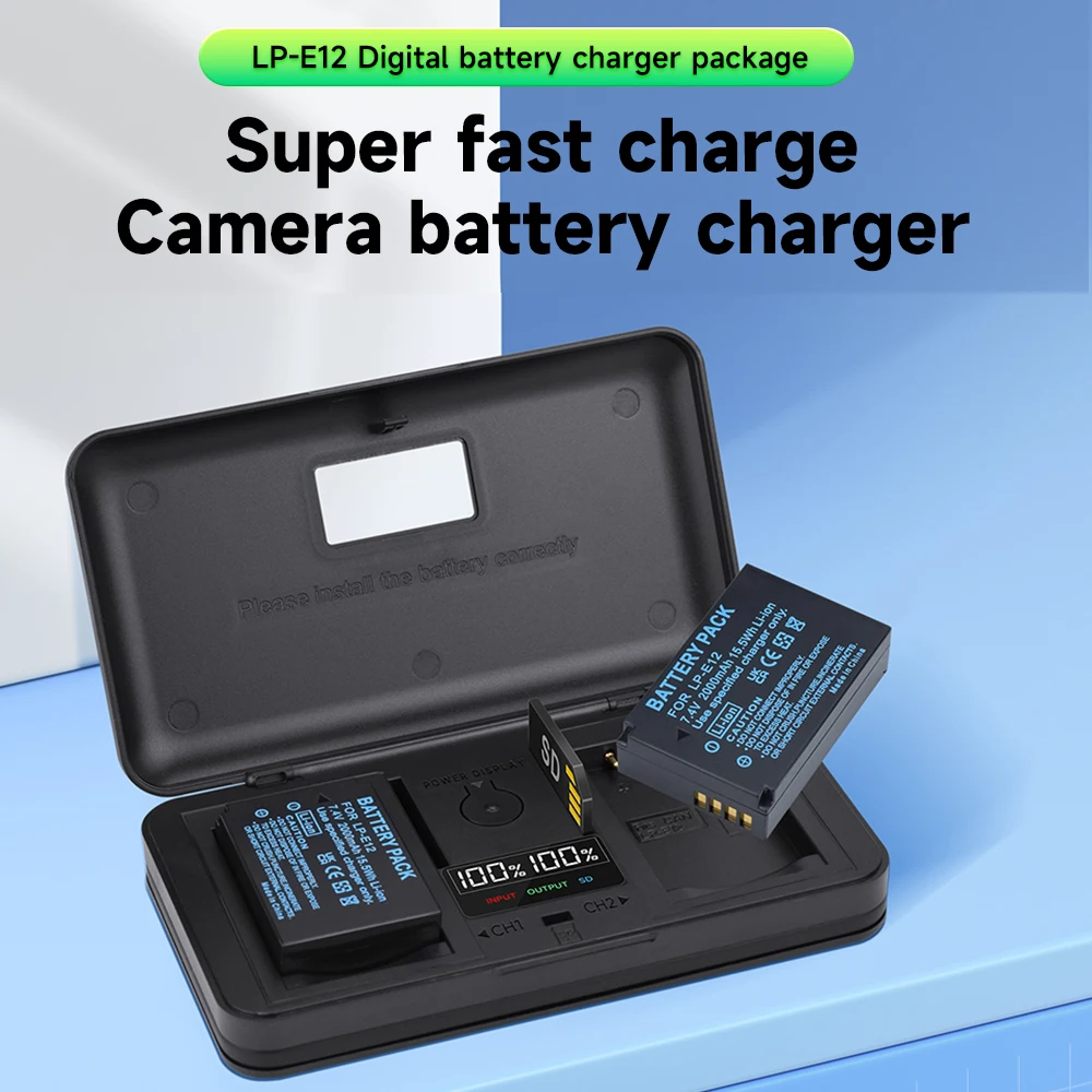 PALO LP-E12 LPE12 LP E12 Camera Battery For Canon EOS M10 EOS Rebel SL1 EOS 100 100D EOS M2 EOS M50 EOS Kiss X7 Replace battery