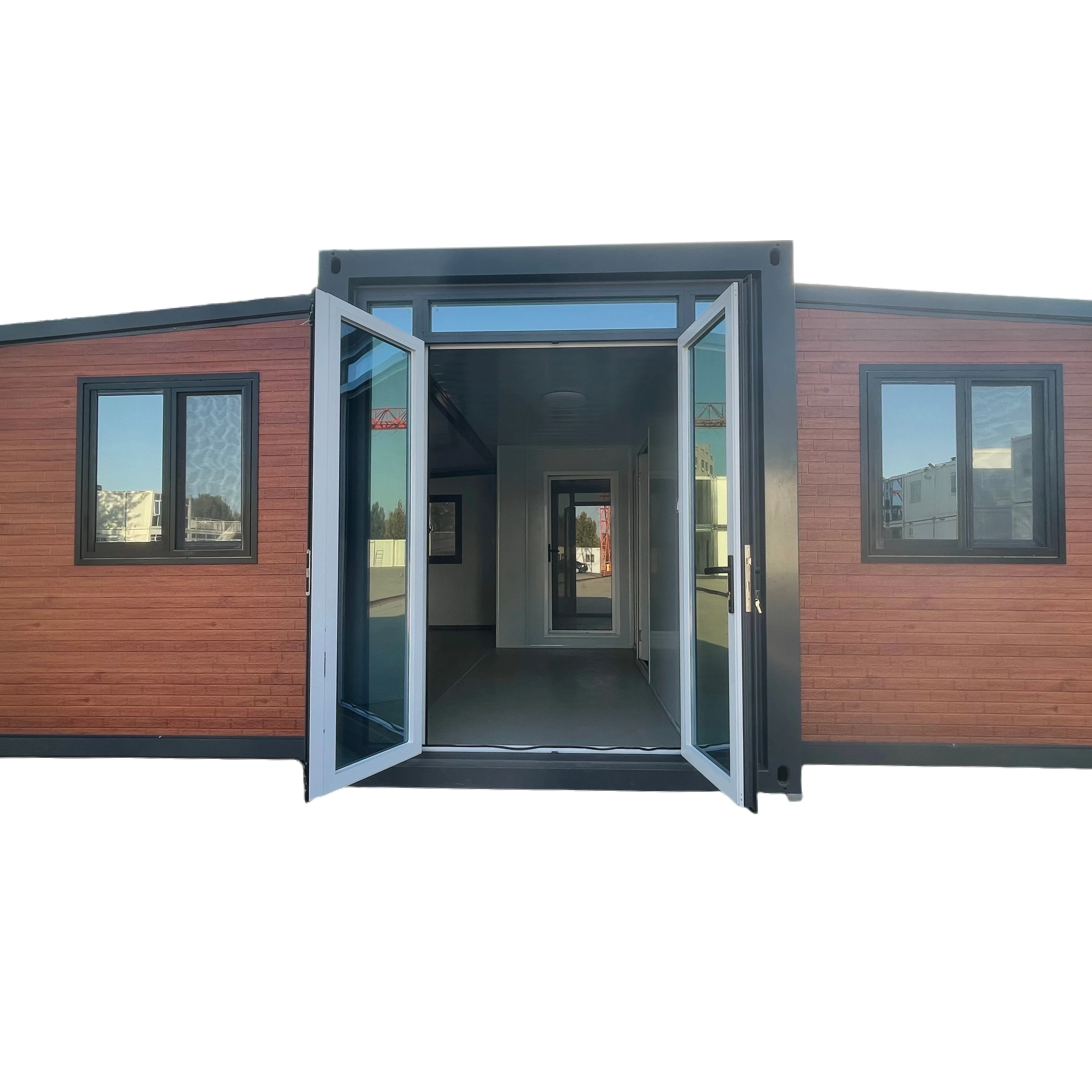 Container House Made Sandwich Panel for Tiny House Solar Panel Wind Generation Off-Grid Mobile Prefab Living Villa Expandable