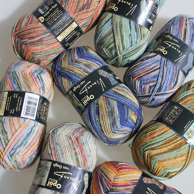 1*100g ball Opal Vincent Van Gogh  75% wool, 25% polyamide/ Nylon  socks knitting yarn