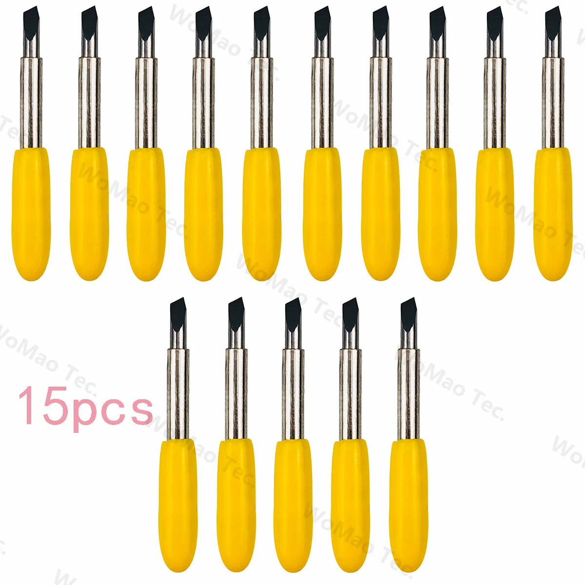 15pcs 30 Degree Plotter Big Head Blade Vinyl Cutter for Cricut Maker 3 Explore 3 Air 2 Roland / Cameo / Deepcut