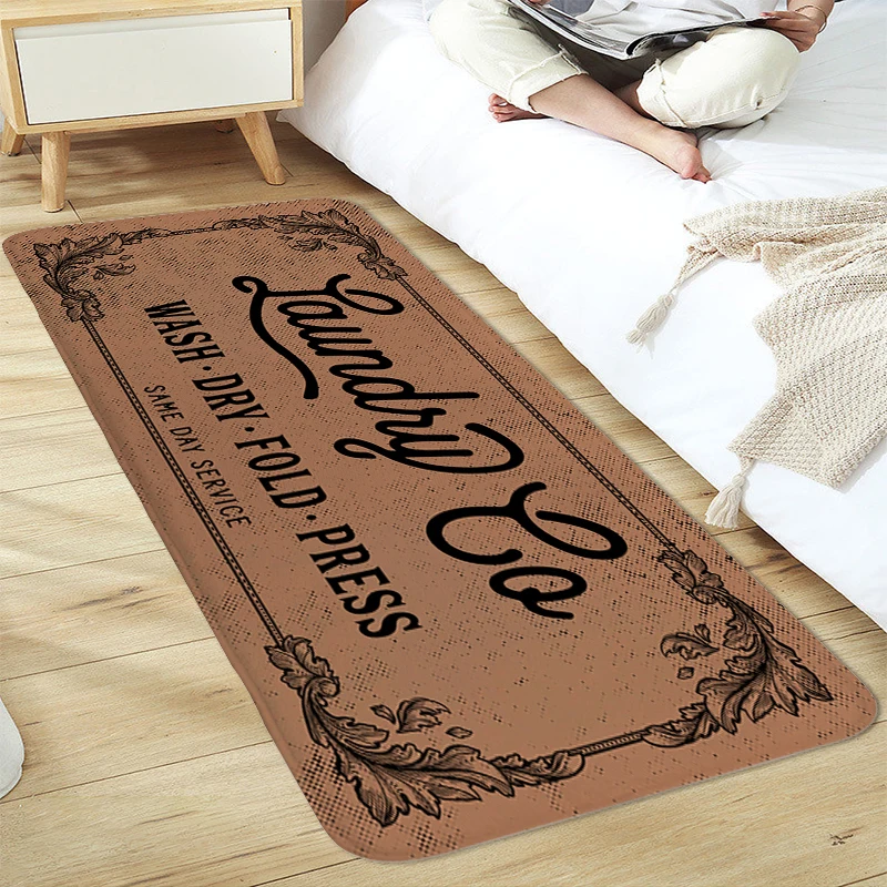 

Laundry Room Rug Digital Print Doormat Entrance Door Anti Slip Carpet for Bedroom Washable Non-slip Kitchen Hallway Entryway Mat