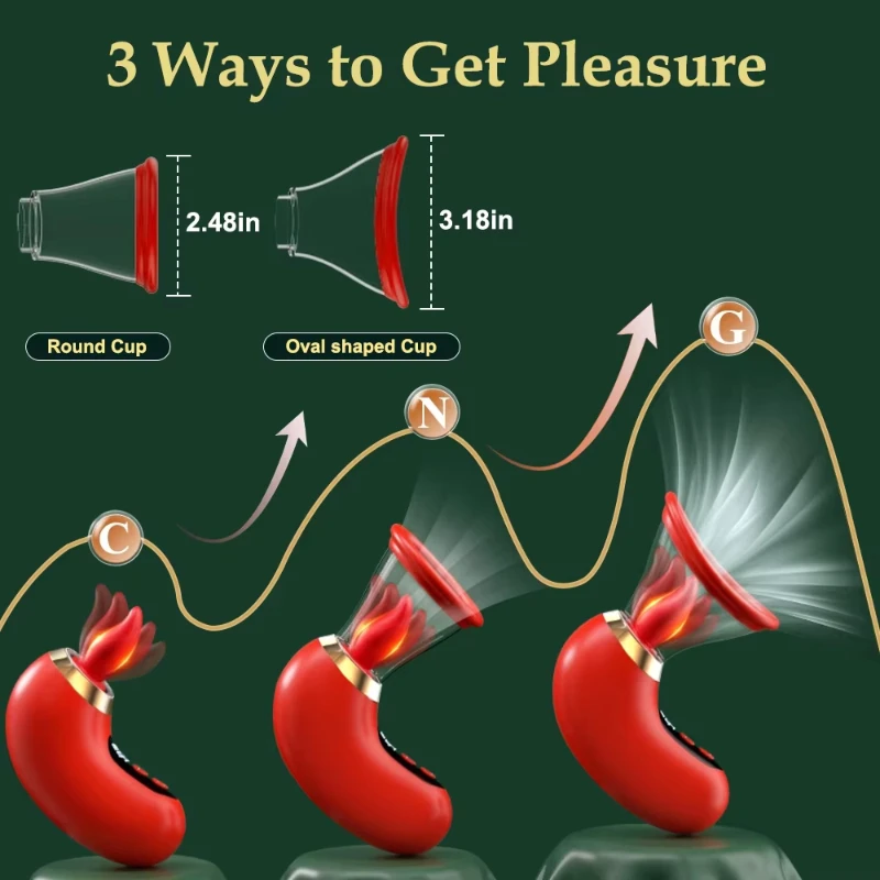Sucker Tongue Licking Vibrator App Control Female Orgasm Vagina Nipples Clitoris Stimulator Masturbator Sex Toy for Women - view 5