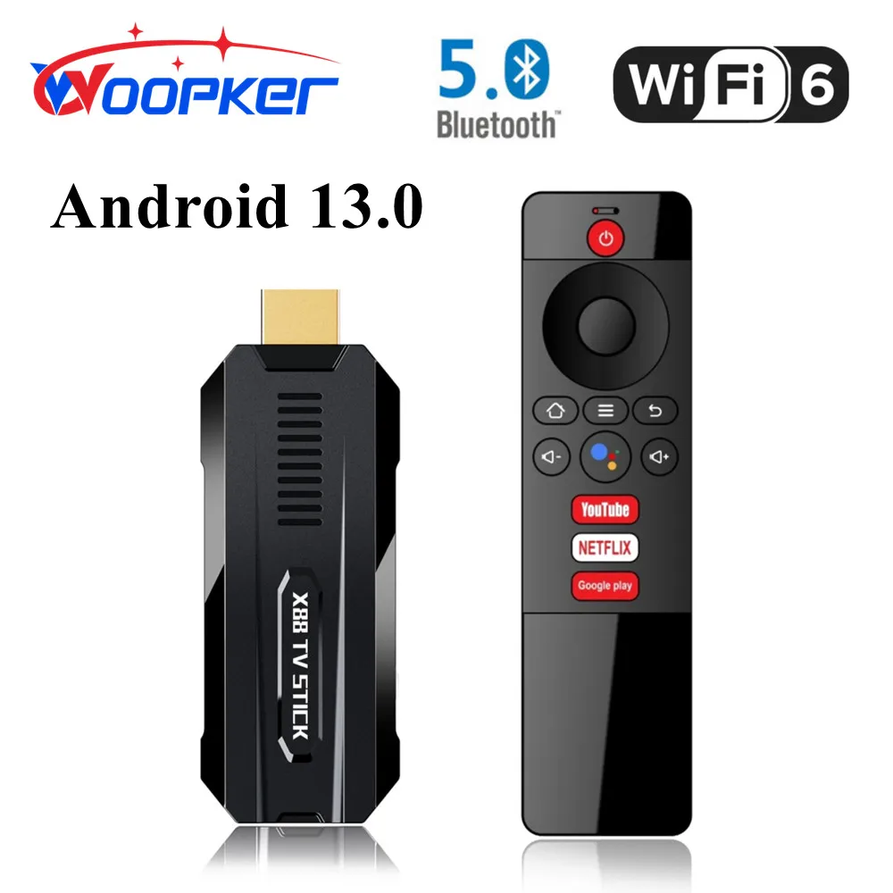 

Woopker ATV TV Stick X88 Tv Box Android 13 Rockchip RK3528 Quad Core 64bit Cortex A53 4K Video 2GB 16GB Wifi6 BT5.0 Set Top Box