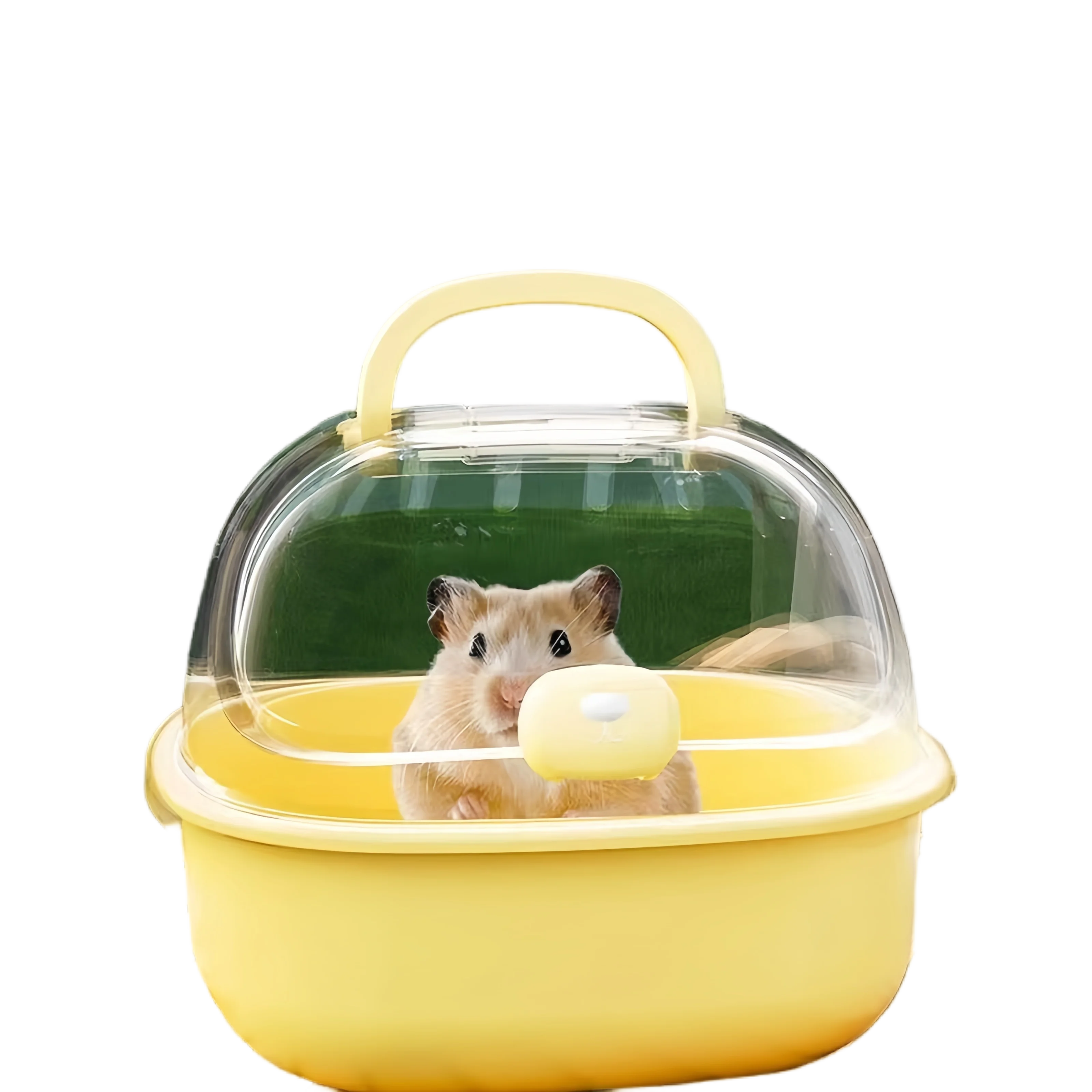 Plastic Hamster Cage Panoramic Take-Out Cage Carrying Small Pet Supplies for Outdoor Use
