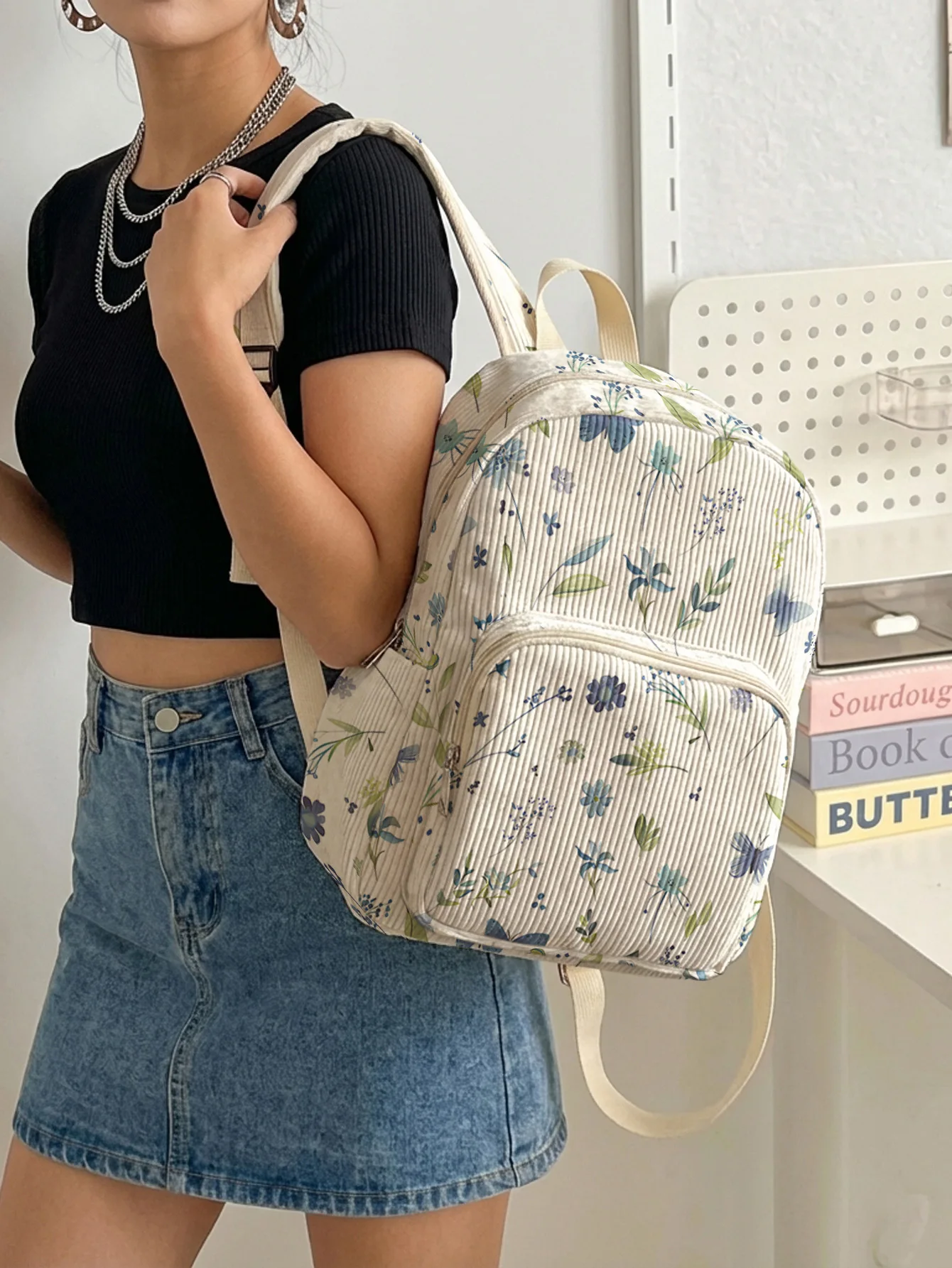 حقيبة ظهر نسائية عصرية بطبعة ز - مراجعة Fashion Backpack Women وسعره